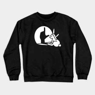 Rabbit shadow hand Loser Misfit hand sign language Crewneck Sweatshirt